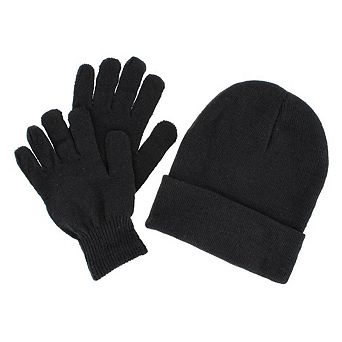 CTM Adult One Size Winter Beanie Hat and Gloves Set by Wootie