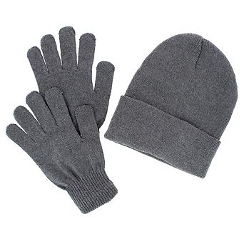 CTM Adult One Size Winter Beanie Hat and Gloves Set by Wootie