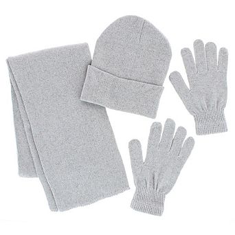 CTM Adult One Size Winter Beanie Hat Gloves and Scarf Set by Wootie