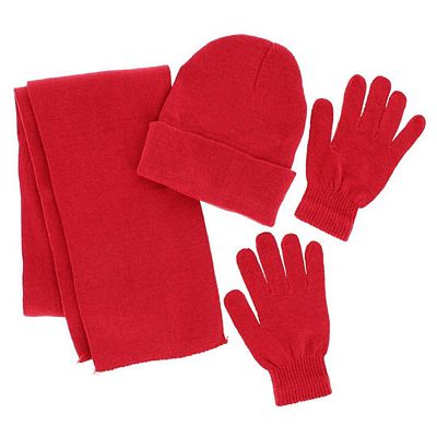 小物 Y's beanie&grove set CTM Adult One Size Winter Beanie Hat Gloves and Scarf Set by Wootie