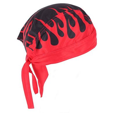 CTM Men's Flames Du rag Skull Cap by Wootie