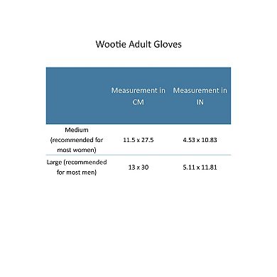 CTM Adult Winter Ski Gloves with Extended Cuff and Wrist Strap by Wootie