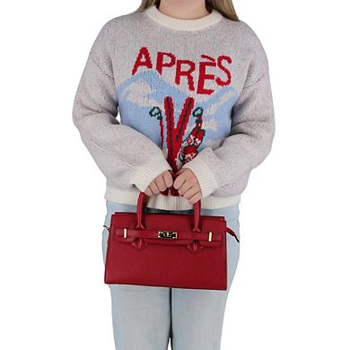 CTM Women's Pebble Grain Handbag Purse with Removable Crossbody Strap