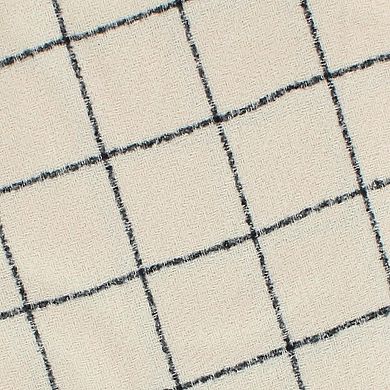 CTM Adult Grid Pattern Soft Winter Scarf with Fringe