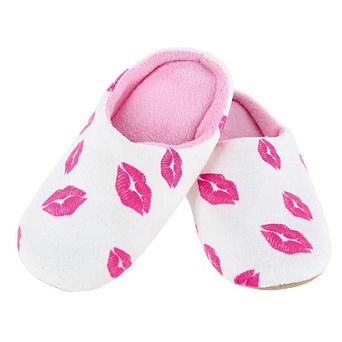 CTM Women's Lipstick Kiss Slippers