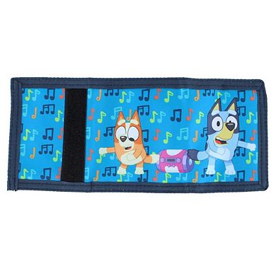 CTM Kid's Disney Bluey & Bingo Friends Forever Hook & Loop Closure Tri-Fold Wallet