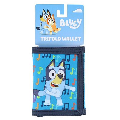 CTM Kid's Disney Bluey & Bingo Friends Forever Hook & Loop Closure Tri-Fold Wallet