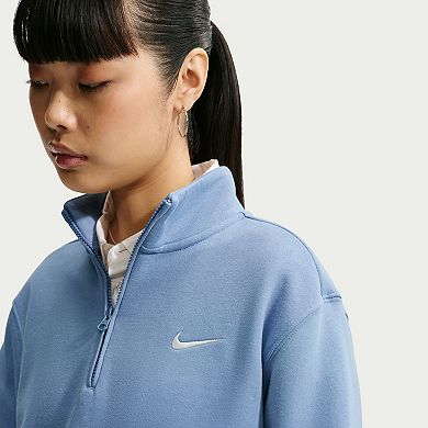 Women's Nike Studio Fleece Quarter-Zip Sweatshirt