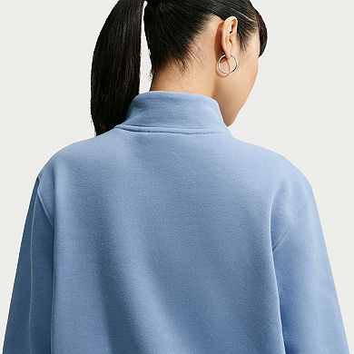 Women's Nike Studio Fleece Quarter-Zip Sweatshirt