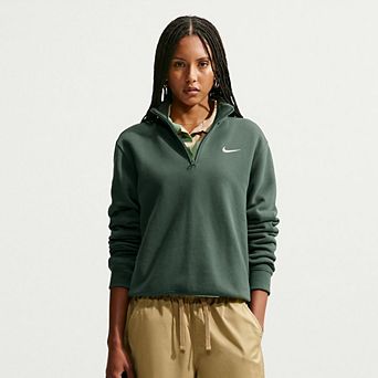 Women's Nike Studio Fleece Quarter-Zip Sweatshirt