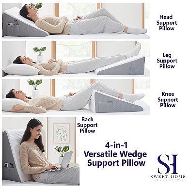 Sweet Home High Density Foam Bed Wedge Pillow