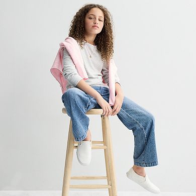 Girls 6-20 SO® Mid Rise Pull On Wide Leg Jeans in Regular & Plus Size