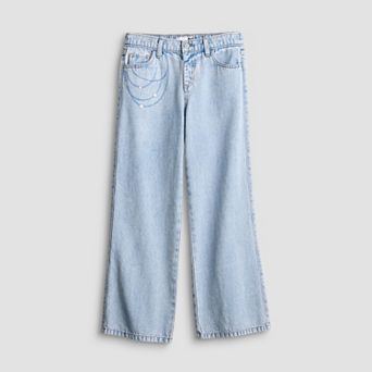 Girls 7-20 SO® Mid Rise Pull-On Wide Leg Jeans in Regular & Plus Size