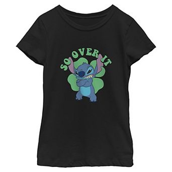 Juniors' Disney Stitch So Over It Short Sleeve Graphic Tee
