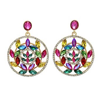 AGP PARIS Diva Collection Elegant Hollow Floral Drop Earrings