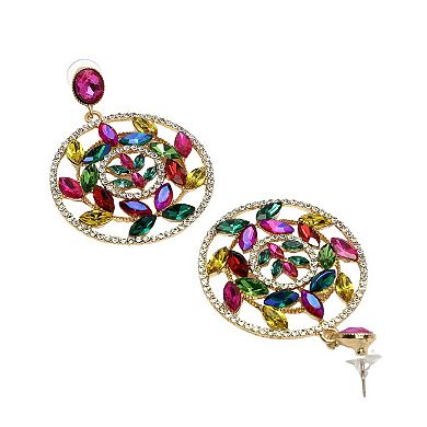 AGP PARIS Diva Collection Elegant Hollow Floral Drop Earrings