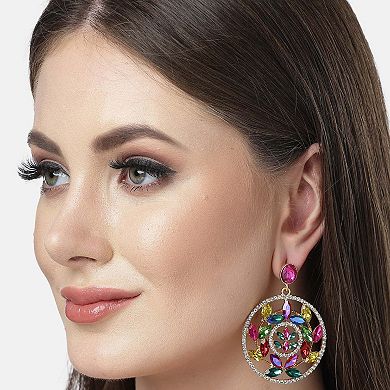 AGP PARIS Diva Collection Elegant Hollow Floral Drop Earrings