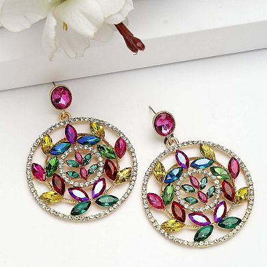 AGP PARIS Diva Collection Elegant Hollow Floral Drop Earrings