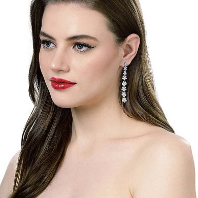 Long Floral Dangle Earrings