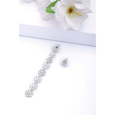 Long Floral Dangle Earrings