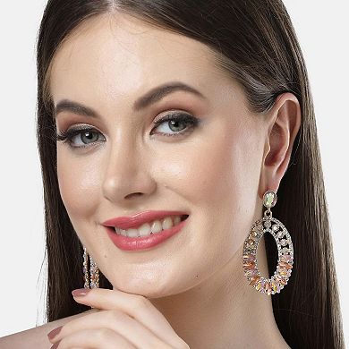 AGP PARIS Diva Collection Multicolor Mosaic Dangle Earrings