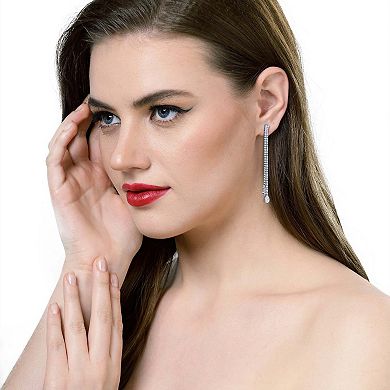 AGP PARIS Silver Double Long Earrings