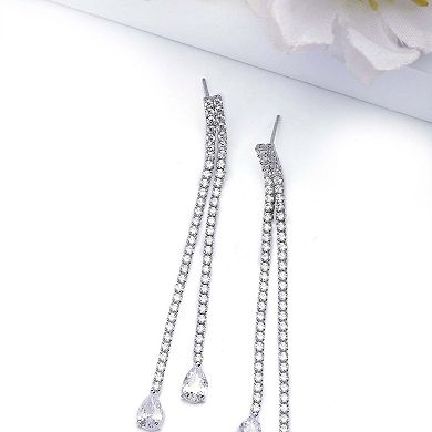 AGP PARIS Silver Double Long Earrings