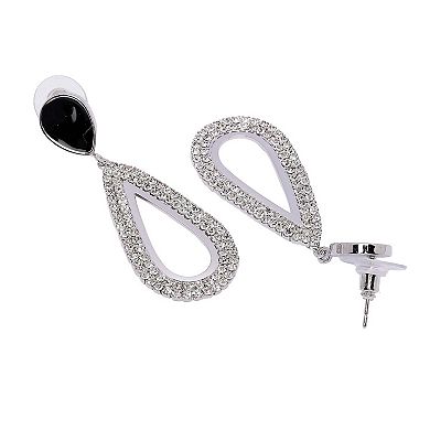 AGP PARIS Statement Drop Earrings with Black Accents