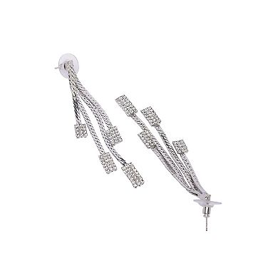 Square Stone Chain Earrings