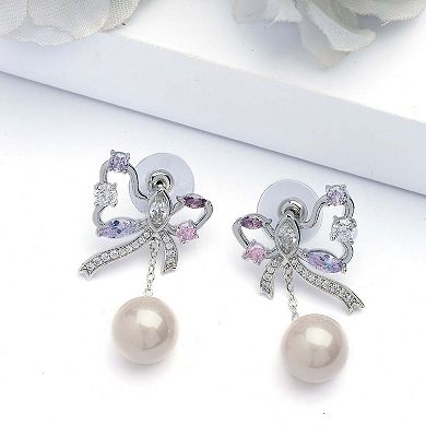 AGP PARIS Silver colored Butterfly Drop Earrings