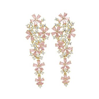 Diva Collection Elegant Floral Cascading Earrings