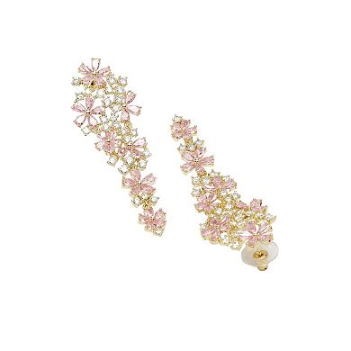 Diva Collection Elegant Floral Cascading Earrings