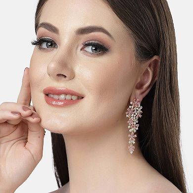 Diva Collection Elegant Floral Cascading Earrings