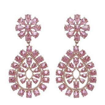 AGP PARIS Diva Gleaming Floral Drop Earrings