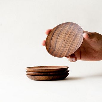 Teak Coasters Set of 4