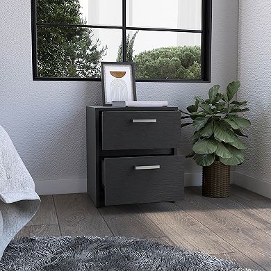 Bethel 2 Drawers Nightstand with Handles