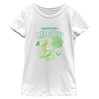 Girls Care Bears Happy Go Lucky Short Sleeve Graphic Tee