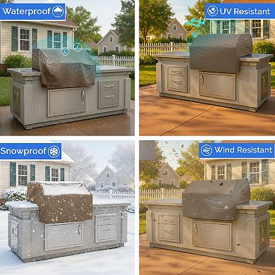 Covers&All Built-in Outdoor Grill Cover, Durable Waterproof Cover Max Material