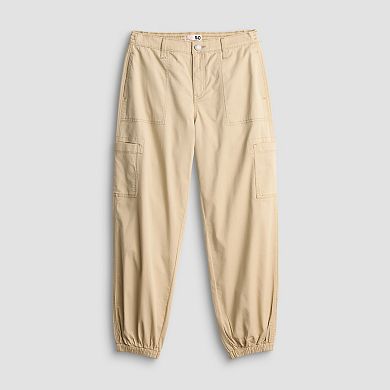 Juniors' SO® Mid Rise Cargo Jogger Pants