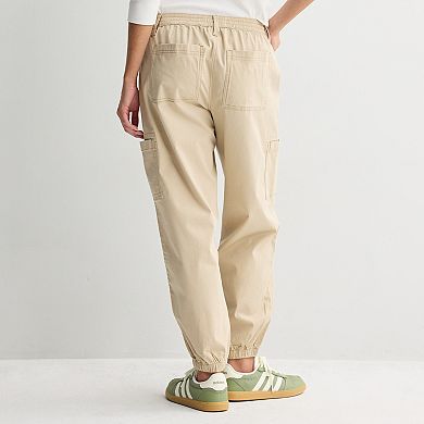 Juniors' SO® Mid Rise Cargo Jogger Pants
