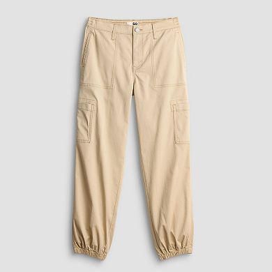 Juniors' SO® Mid Rise Cargo Jogger Pants