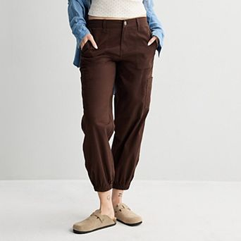 Juniors' SO® Mid Rise Cargo Jogger Pants