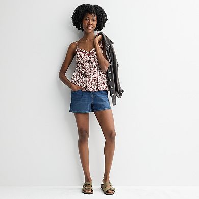 Juniors' Plus Pink Republic Woven Tank