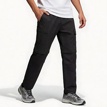 Men's Hiking Convertible Cargo Pants - Quick Dry Zip Off 5-Pocket Outdoor Trousers