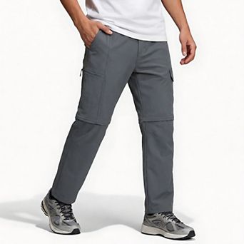 Men's Hiking Convertible Cargo Pants - Quick Dry Zip Off 5-Pocket Outdoor Trousers