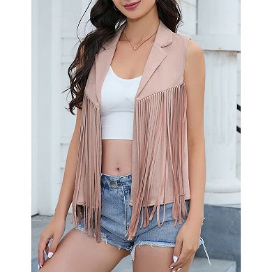 Women Fringe Vest - Stylish & Versatile, Elegant Outerwear, Must-Have Designer Piece for Summer