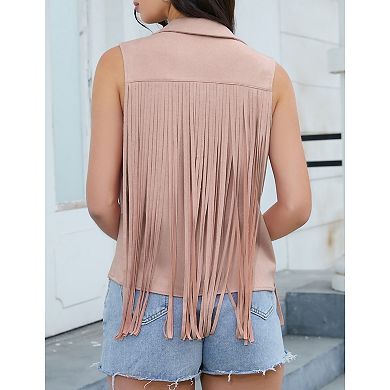 Women Fringe Vest - Stylish & Versatile, Elegant Outerwear, Must-Have Designer Piece for Summer