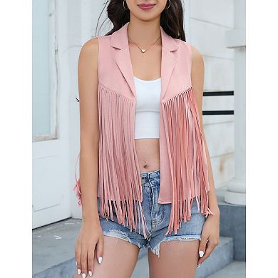 Women Fringe Vest - Stylish & Versatile, Elegant Outerwear, Must-Have Designer Piece for Summer