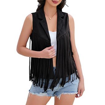 Women Fringe Vest - Stylish & Versatile, Elegant Outerwear, Must-Have Designer Piece for Summer