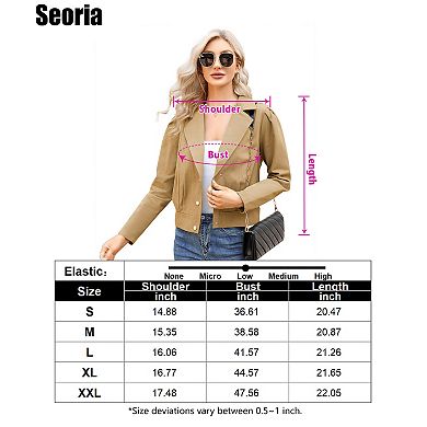Women's Cropped Jacket Suit Lapel Soild Design Button Down Tops
